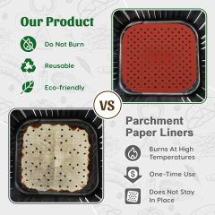 Reusable Silicone Air Fryer Liners 8.5 Inch,Reusable Silicone Air Fryer Liners 8.5 Inch - air fryer oven liners,   air fryer rubber liners,   best liners for air fryer,
