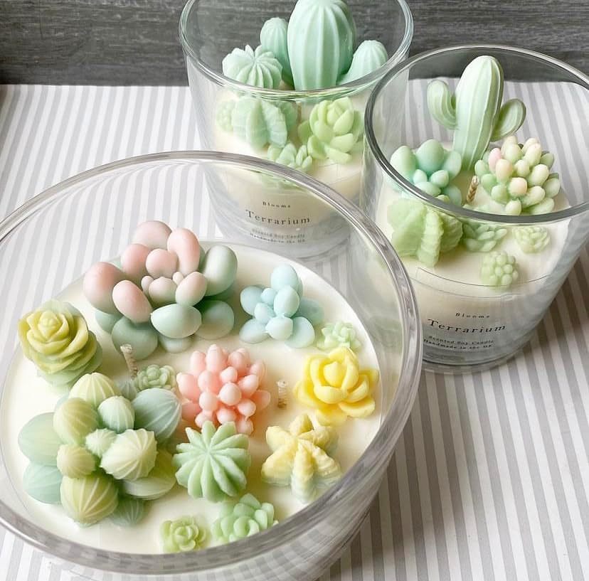 Succulent Silicone Mold,Flower Resin Mold,Succulent Silicone Mold,Flower Resin Mold,Silicone Candle Molds.3D Cacti Candle Mold Silicone for Scented Candles Soaps Making, Wax, Resin Casting,Soap Cake Dessert Mousse Mold