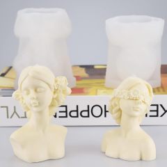Braid Girl Shape Portrait Candle Mold,Braid Girl Shape Portrait Candle Mold Girl Silicone Mold for Candles Body Resin Mold Portrait Silicone Mold Resin Mold DIY Aromatherapy Decoration Mold Candle Making Molds Body Mold