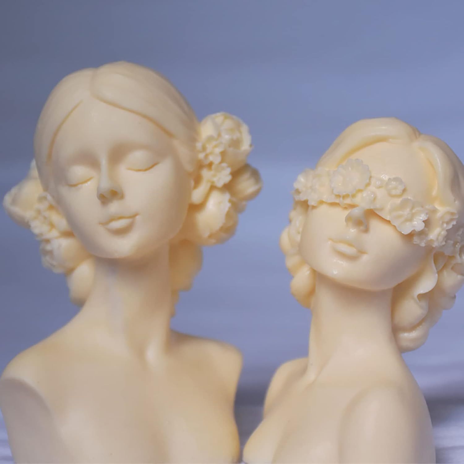 Braid Girl Shape Portrait Candle Mold,Braid Girl Shape Portrait Candle Mold Girl Silicone Mold for Candles Body Resin Mold Portrait Silicone Mold Resin Mold DIY Aromatherapy Decoration Mold Candle Making Molds Body Mold