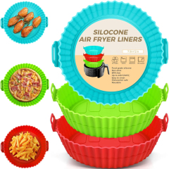 Air Fryer Silicone Liners 8inch,Air Fryer Silicone Liners 8inch Air Fryer Silicone Pot Reusable Food Grade Silicone Airfryer Liners Baking best silicone liners for air fryer, chefman air fryer liners,