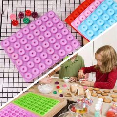 Silicone Nonstick Ring Gummy Candy Molds,Donut Candy Mold,Silicone Nonstick Ring Gummy Candy Molds for Chocolate Jelly Ice Cube Candy Pralines Caramels Ganache Snacks， Baking Candy Cake Decoration