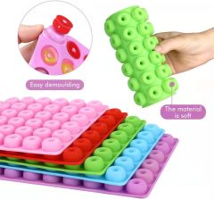 Silicone Nonstick Ring Gummy Candy Molds,Donut Candy Mold,Silicone Nonstick Ring Gummy Candy Molds for Chocolate Jelly Ice Cube Candy Pralines Caramels Ganache Snacks， Baking Candy Cake Decoration