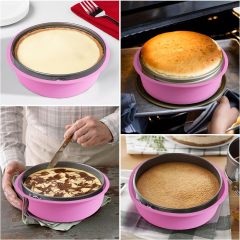 Silicone Cheesecake Pan,Cheesecake Pan Protector for 9,9.5,10 Inch Round Springform Pan,Silicone Cheesecake Water Bath Pan,Preventing Water from Entering the Spring Form Pans,Springform Pans Accessories