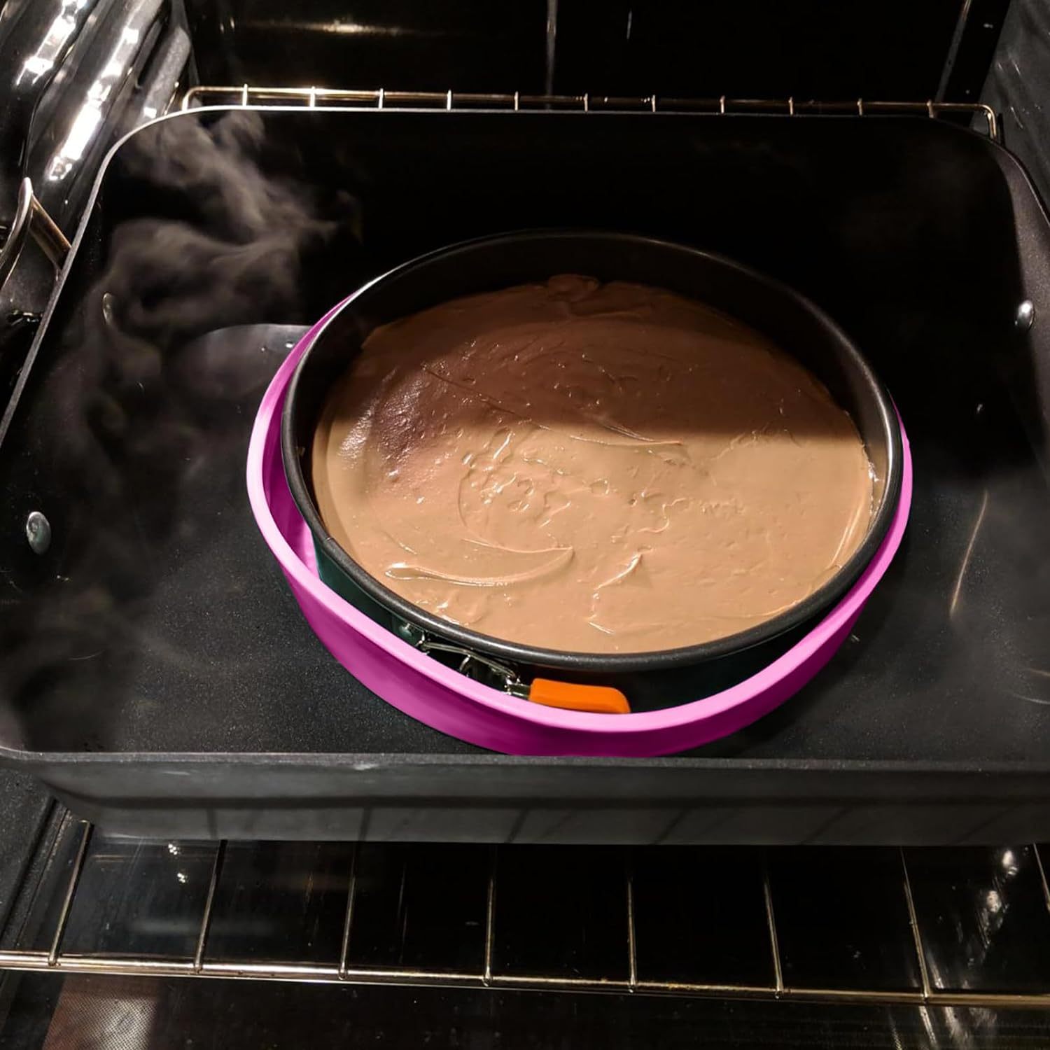 Silicone Cheesecake Pan,Cheesecake Pan Protector for 9,9.5,10 Inch Round Springform Pan,Silicone Cheesecake Water Bath Pan,Preventing Water from Entering the Spring Form Pans,Springform Pans Accessories