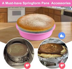 Silicone Cheesecake Pan,Cheesecake Pan Protector for 9,9.5,10 Inch Round Springform Pan,Silicone Cheesecake Water Bath Pan,Preventing Water from Entering the Spring Form Pans,Springform Pans Accessories