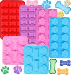 Dog Paw and Bone Silicone Molds for Chocolate,Puppy Dog Paw and Bone Silicone Molds for Chocolate, Candy, Jelly, Ice Cube, Dog Treats