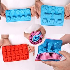 Dog Paw and Bone Silicone Molds for Chocolate,Puppy Dog Paw and Bone Silicone Molds for Chocolate, Candy, Jelly, Ice Cube, Dog Treats