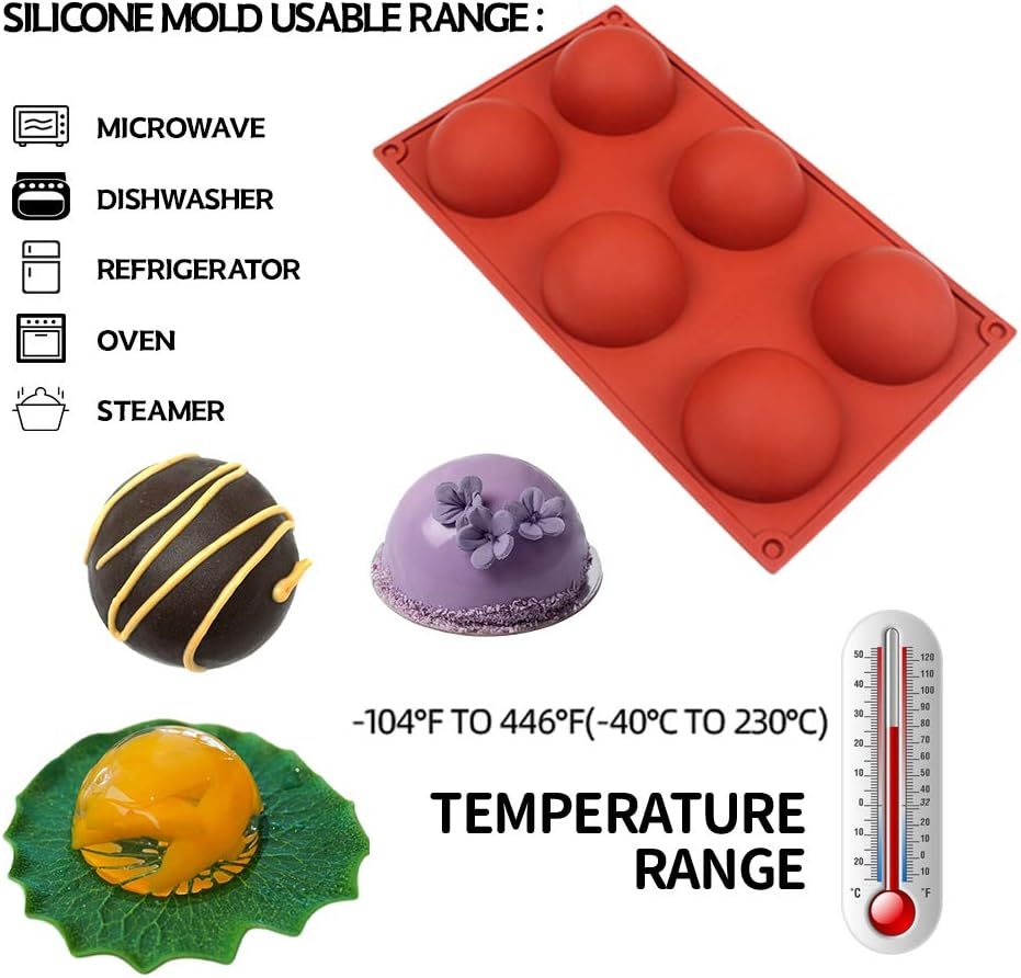 Silicone mould for Hot Chocolate,Silicone mould for Hot Chocolate Bomb Dome Mousse desert Cake Decorating Tool Baking DIY Mould