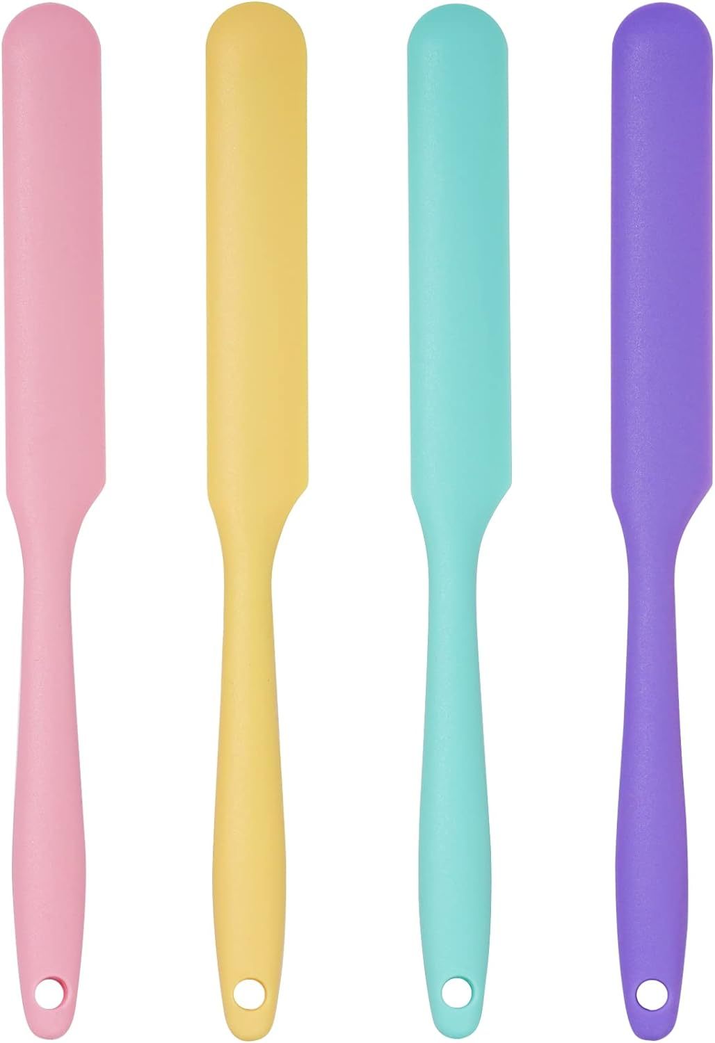 Silicone Spatula,Silicone Spatula Heat Resistant Cake Cream Butter Spatulas Mixing Batter Scraper Non-Stick Flexible Baking Cooking Tool 4 Colors