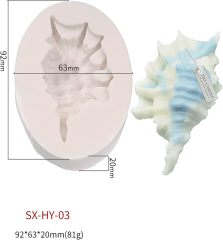 Shell silicone mold Conch Resin Mold,4 Pack Shell Mold Shell silicone mold Conch Resin Mold Sea Shell Silicone Mold For Candles Soap Mold Candle Making Mold