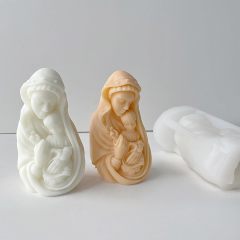 Maria Silicone Mold Mary and Jesus Mold,Maria Mold Mary and Jesus Mold Nativity Scene Mold Resin Casting Mold Soap Making Molds Silicone Mold for Candle Home Decorate Mold Candle Making Mold 3D Animal Mold