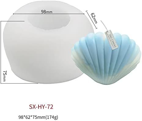 Shell silicone mold Conch Resin Mold,4 Pack Shell Mold Shell silicone mold Conch Resin Mold Sea Shell Silicone Mold For Candles Soap Mold Candle Making Mold