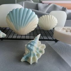 Shell silicone mold Conch Resin Mold,4 Pack Shell Mold Shell silicone mold Conch Resin Mold Sea Shell Silicone Mold For Candles Soap Mold Candle Making Mold
