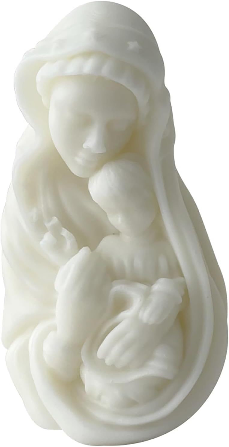 Maria Silicone Mold Mary and Jesus Mold,Maria Mold Mary and Jesus Mold Nativity Scene Mold Resin Casting Mold Soap Making Molds Silicone Mold for Candle Home Decorate Mold Candle Making Mold 3D Animal Mold
