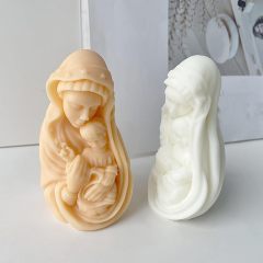 Maria Silicone Mold Mary and Jesus Mold,Maria Mold Mary and Jesus Mold Nativity Scene Mold Resin Casting Mold Soap Making Molds Silicone Mold for Candle Home Decorate Mold Candle Making Mold 3D Animal Mold