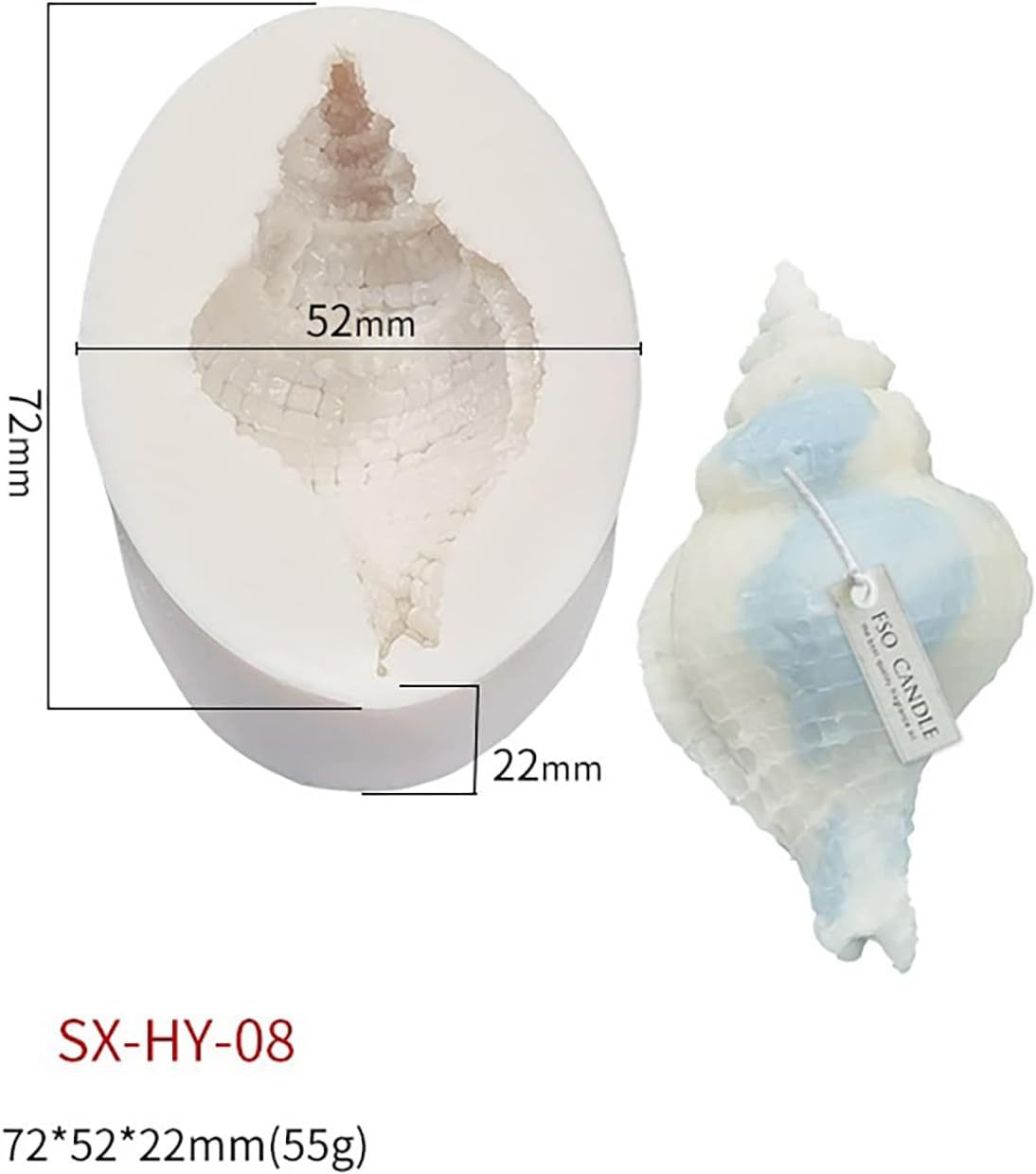Shell silicone mold Conch Resin Mold,4 Pack Shell Mold Shell silicone mold Conch Resin Mold Sea Shell Silicone Mold For Candles Soap Mold Candle Making Mold