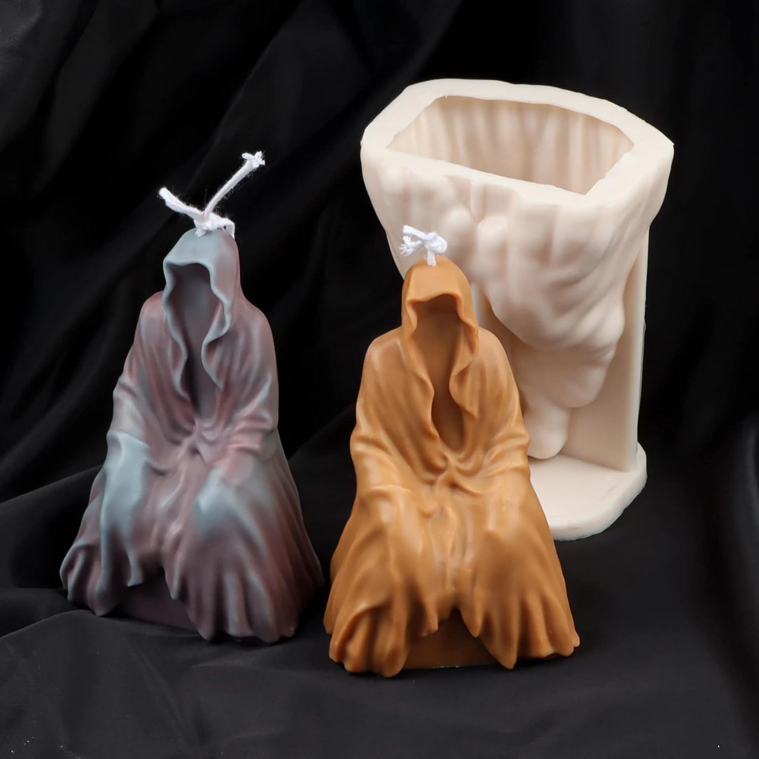 Skull Shape Silicone Mold,Skull Candle Making Molds Skull Head Halloween Candle Mold Skull Shape Silicone Mold for Candles Resin Mold Chocolate Silicone Mold Chocolate Mold DIY Aromatherapy Decoration Mold Ghost Mold
