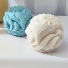 Silicone Mold 3D Fox Candle Mold,Fox Mold Ball Shape Fox Resin Mold Silicone Mold 3D Fox Candle Mold Animal Resin Mold 3D Candle Mold Silicone Mold for Resin Candle Mold Fox Soap Mold Soap Making Molds Candle Making Molds