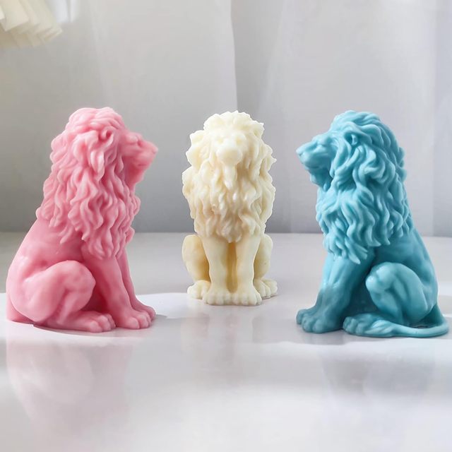 3D Crown Lion Candle Mold,3D Crown Lion Candle Mold Animal Mold Lion Soap Mold Silicone Mold for Resin Candle Mold Handmade Candle Mold Soap Mold Candle Making Mold Bubble Soap Making Molds Craft Supplies
