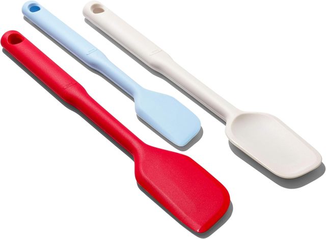 Food Grade Silicone Rubber Spatula Set,Food Grade Silicone Rubber Spatula Set for Baking, Cooking, and Mixing High Heat Resistant Non Stick Dishwasher Safe BPA-Free Multicolor Set of 3