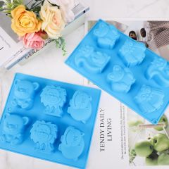 Animal Soap silicone Molds,Animal Soap Molds, 2 Pack Large 3D Silicone Mat Chocolate Cake Candy Cookie Baking Making Clay Ice DIY Hard Resin Gummy Cube Tray Set Decoration Handmade Craft Bear Shape