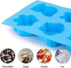 Animal Soap silicone Molds,Animal Soap Molds, 2 Pack Large 3D Silicone Mat Chocolate Cake Candy Cookie Baking Making Clay Ice DIY Hard Resin Gummy Cube Tray Set Decoration Handmade Craft Bear Shape