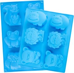 Animal Soap silicone Molds,Animal Soap Molds, 2 Pack Large 3D Silicone Mat Chocolate Cake Candy Cookie Baking Making Clay Ice DIY Hard Resin Gummy Cube Tray Set Decoration Handmade Craft Bear Shape