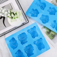Animal Soap silicone Molds,Animal Soap Molds, 2 Pack Large 3D Silicone Mat Chocolate Cake Candy Cookie Baking Making Clay Ice DIY Hard Resin Gummy Cube Tray Set Decoration Handmade Craft Bear Shape