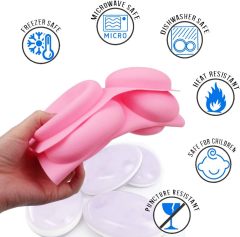 Silicone Mold For Handmade Soap,Silicone Mold For Handmade Soap 6 Cavity Oval Shape fat bath bombs Pink Color
