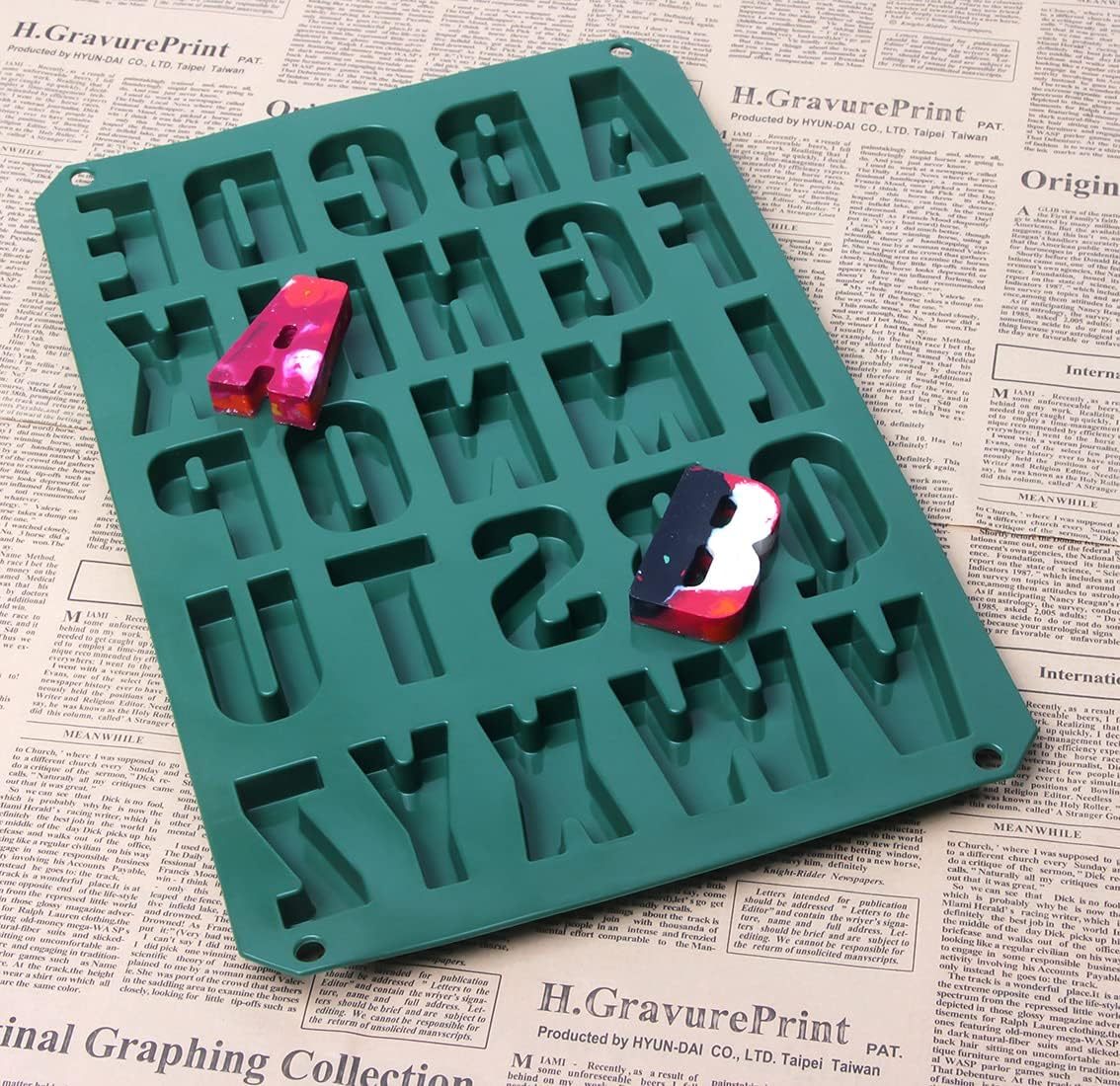 Silicone Letter Cake Mold BPA Free,Silicone Letter Cake Mold BPA Free, Non-Stick Chocolate Mold Soft And Easy To Release, Decorating Silicone Mold Cake Baking Utensils Good Toughness Diy Ice Tray Kitchen Cake Pans