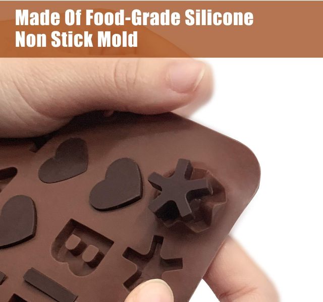 Silicone Letter Mold and Number Chocolate Molds,Silicone Letter Mold and Number Chocolate Molds - Non-Stick Letter Chocolate Mold, Made of Food Grade Silicone, BPA Free,
