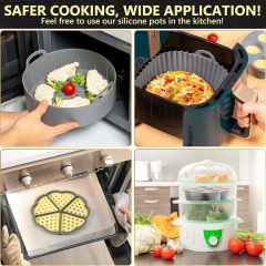 5-Pack Air Fryer Silicone Liners,5-Pack Air Fryer Silicone Liners - Include Silicone Mitts, Egg Bites Tray, Waffle Mold, Silicone Cupcake Liners, Pot,silicone baking mold baking mold