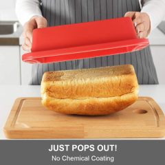 Silicone Bread and Loaf Pans,Silicone Bread and Loaf Pans - Nonstick Silicone Baking Mold for Homemade Loaf, Bread and Meatloaf - 8.9x3.7x2.5 inch