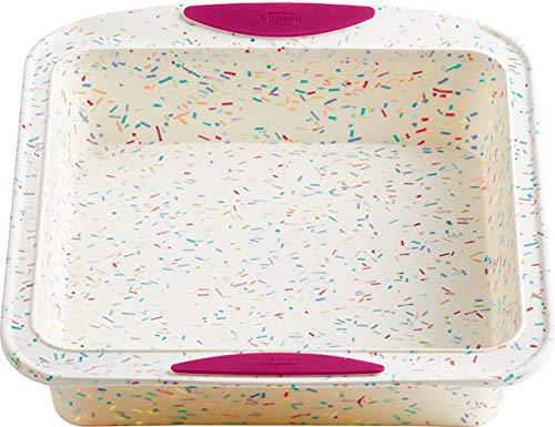 Square Silicone Cake Pan, 8x8in, Confetti