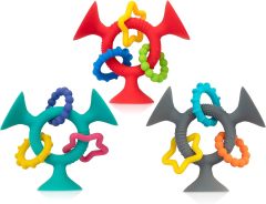 Three Prong Interactive Suction Toy,Three Prong Interactive Suction Toy with Colorful Rings,baby bath toys, recommended baby bath toys,