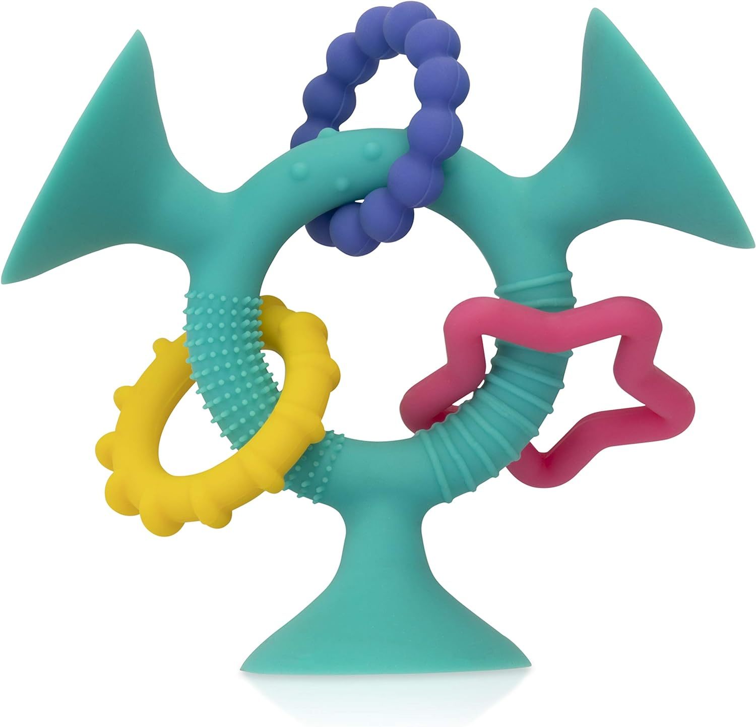 Three Prong Interactive Suction Toy,Three Prong Interactive Suction Toy with Colorful Rings,baby bath toys, recommended baby bath toys,