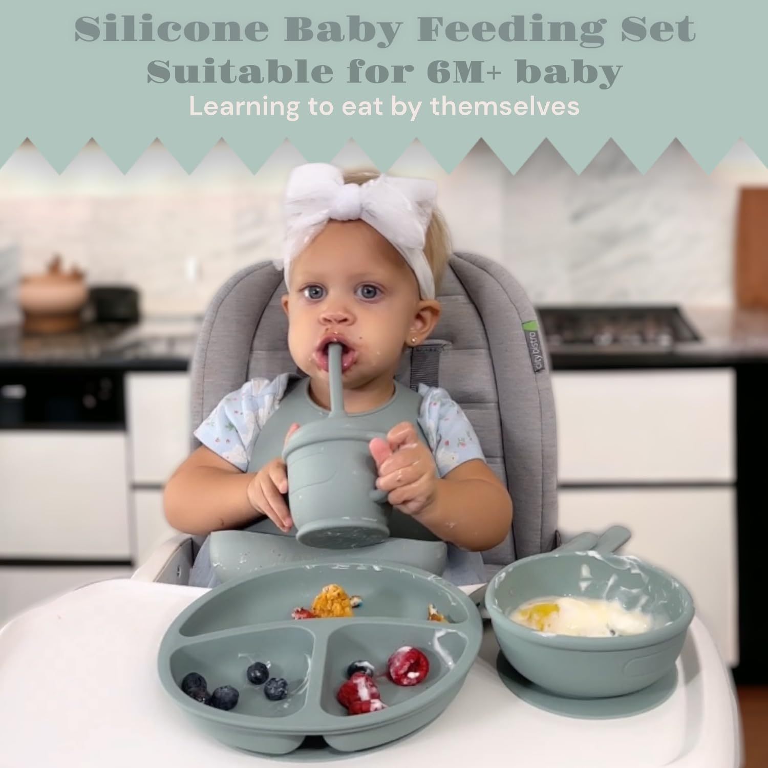 Baby Feeding Set,Baby Feeding Set, Baby Feeding Set, Baby Plate, Bowl Set, Baby Silicone Feeding Set, Baby Led Weaning Set, Baby Plates, Bowls Set Suction