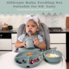 Baby Feeding Set,Baby Feeding Set, Baby Feeding Set, Baby Plate, Bowl Set, Baby Silicone Feeding Set, Baby Led Weaning Set, Baby Plates, Bowls Set Suction