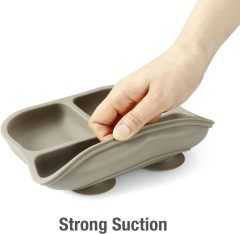 Suction Plates for Baby,Suction Plates for Baby, Silicone Plates & Spoons for Baby Toddlers Infant Kids, Divided Toddler Suction Plate Baby Dish Set, Non-Slip Non-Toxic, BPA Free