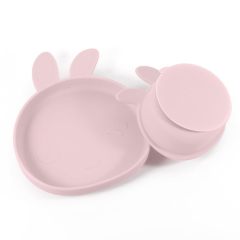 Silicone Baby Feeding Set, Suction Plate and Bowl, Self Feeding Spoons,Baby Led Weaning Supplies, Silicone Baby Feeding Set, Suction Plate and Bowl, Self Feeding Spoons, First Stage Food Set, Baby feeding Dishes, Infant Eating Utensils for 6+ Months