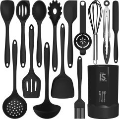 Silicone Cooking Utensils Set \,Silicone Cooking Utensils Set - 446°F Heat Resistant Kitchen Utensils,Turner Tongs,Spatula,Spoon,Brush,Whisk,Kitchen Utensil Gadgets Tools Set for Nonstick Cookware,Dishwasher Safe (BPA Free)
