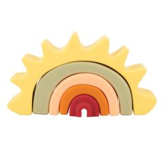 Soft Silicone Stackable Sun Interactive Toy,Soft Silicone Stackable Sun Interactive Toy for Early Development, Creativity, 12+ Months