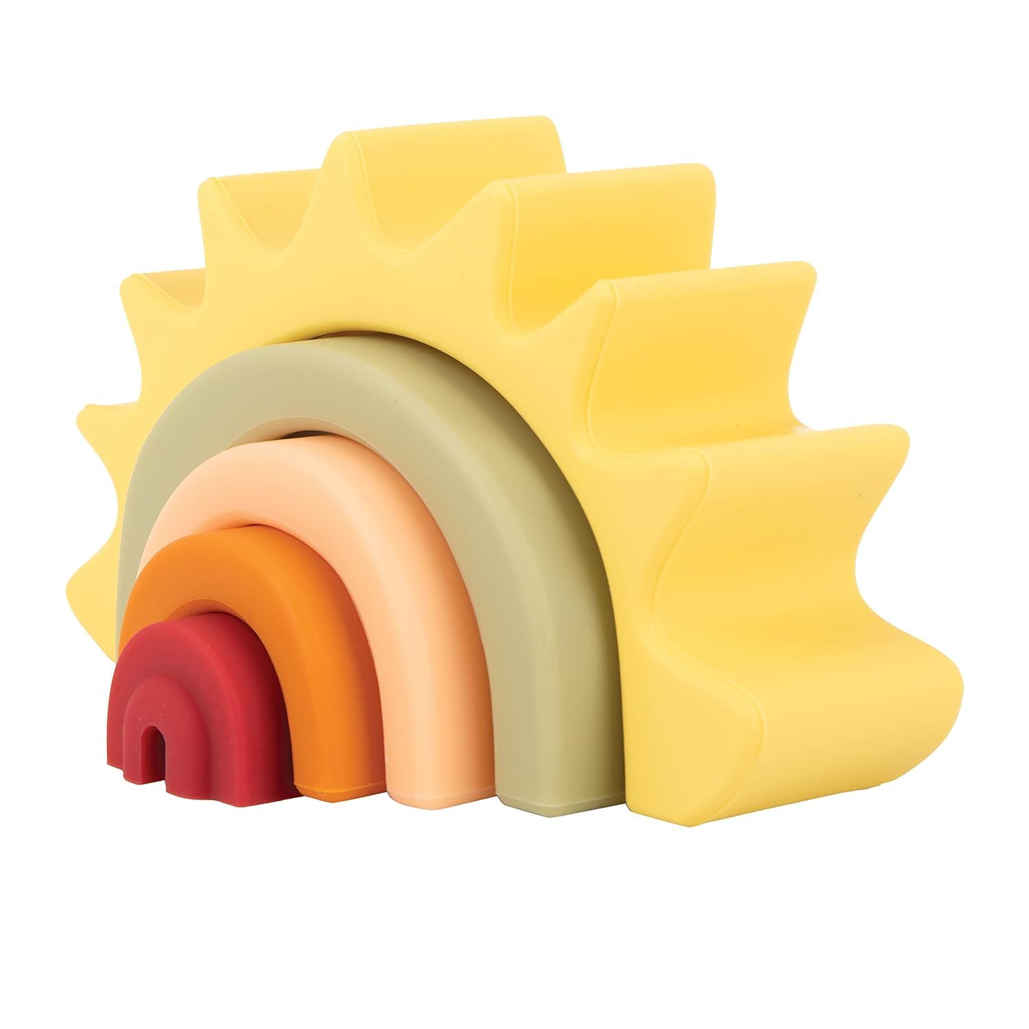 Soft Silicone Stackable Sun Interactive Toy,Soft Silicone Stackable Sun Interactive Toy for Early Development, Creativity, 12+ Months