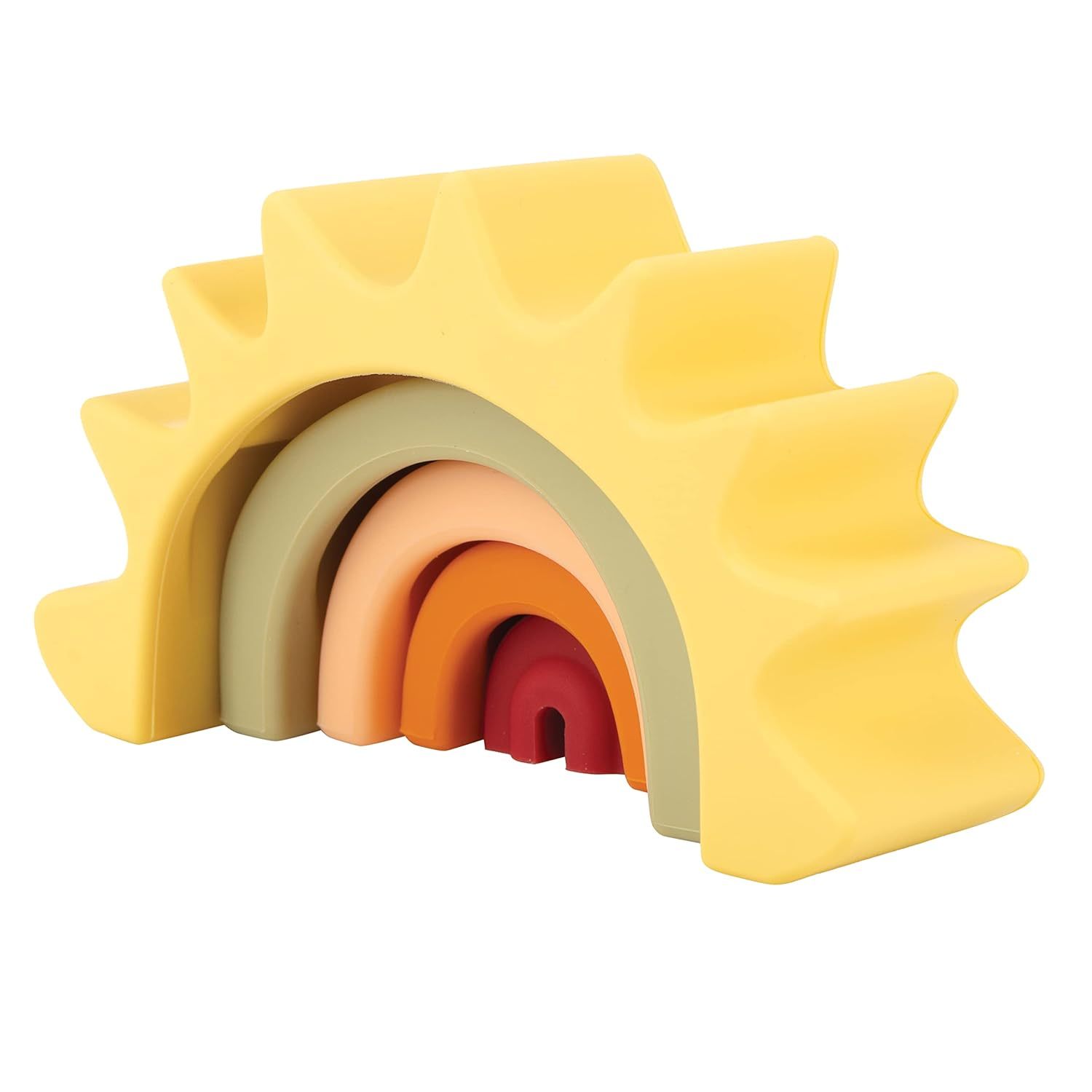 Soft Silicone Stackable Sun Interactive Toy,Soft Silicone Stackable Sun Interactive Toy for Early Development, Creativity, 12+ Months