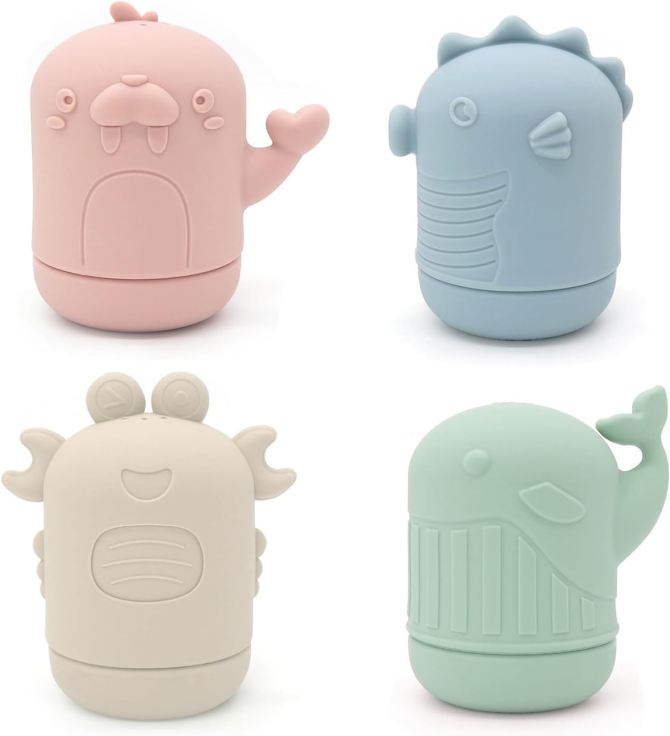 Mold Free Squirty Bath Toy for Toddlers,Silicone Baby Bath Toys, Mold Free Squirty Bath Toy for Toddlers, Preschool Bath Toys for Infants, Non-Toxic Bathtub Toys for Babies 6 Months+