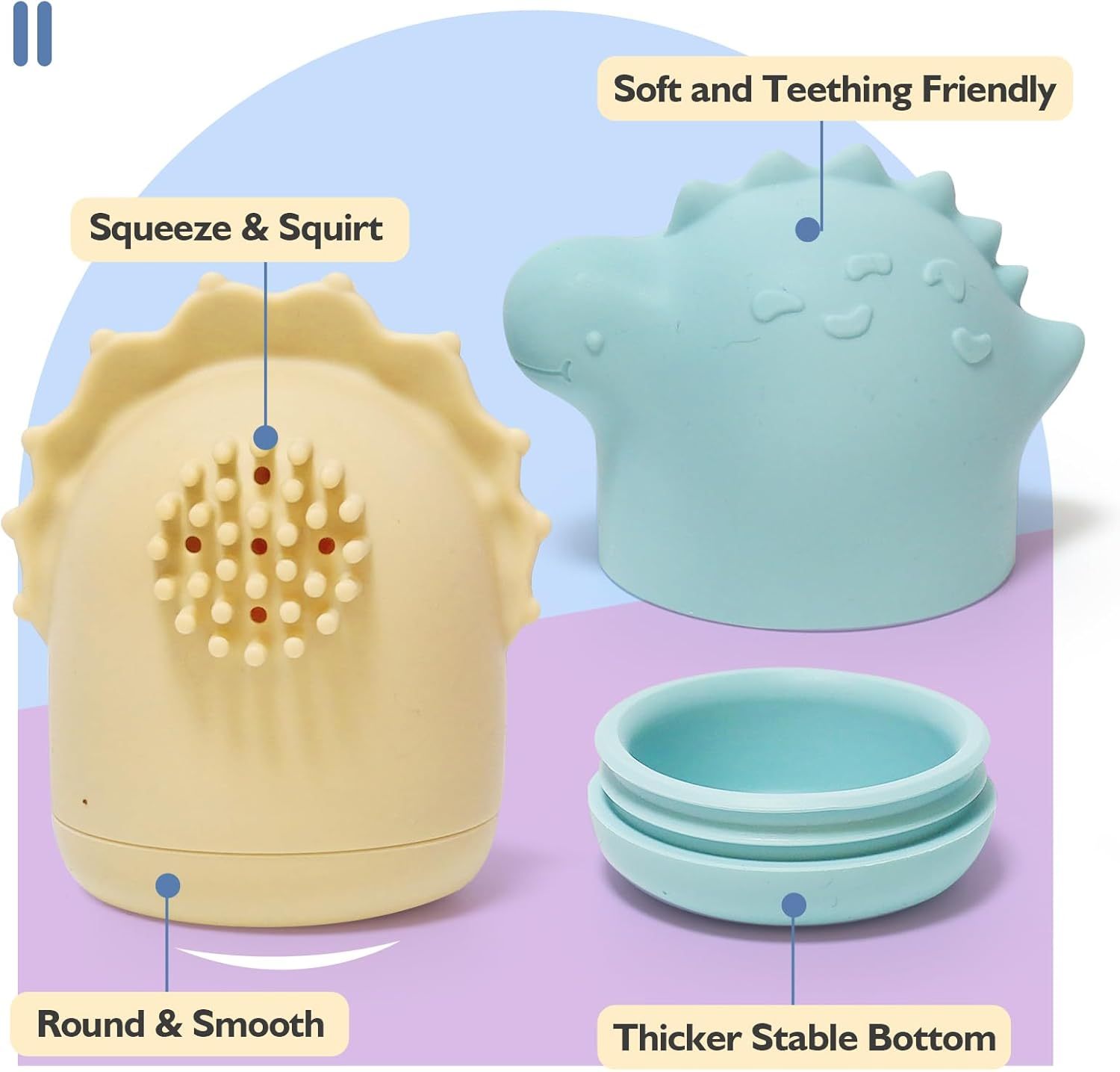 4 Pack Silicone Squirting Bath Toy for Baby,Mold Free Bath Toys for Babies 6-12 Months, 4 Pack Silicone Squirting Bath Toy for Baby, Water Pool Toys for Toddlers 1-3, Non Toxic Infant Bathtub Toy, Dishwasher Safe