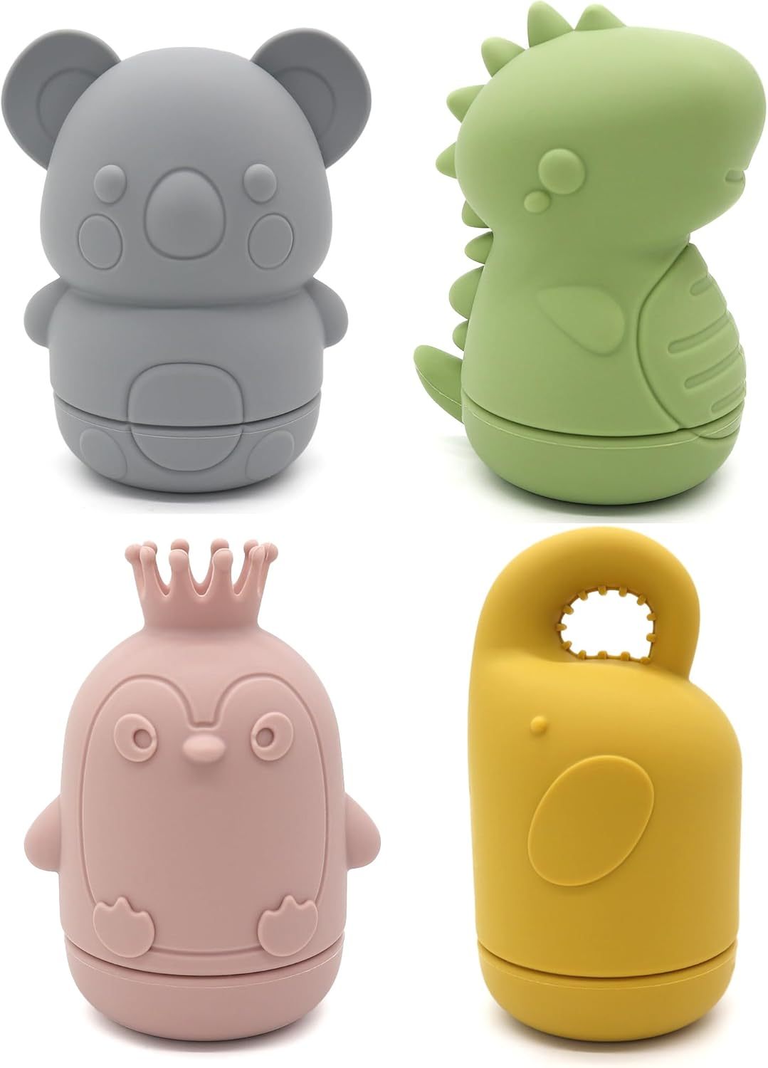 Silicone Bath Toys for Babies 0-6 6-12 months,Silicone Bath Toys for Babies 0-6 6-12 months, Mold Free Bathtub Toys for Toddlers Kids Infant, Non Toxic Swimming Shower Toys for Toddlers 1-3
