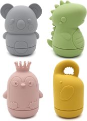 Silicone Bath Toys for Babies 0-6 6-12 months,Silicone Bath Toys for Babies 0-6 6-12 months, Mold Free Bathtub Toys for Toddlers Kids Infant, Non Toxic Swimming Shower Toys for Toddlers 1-3