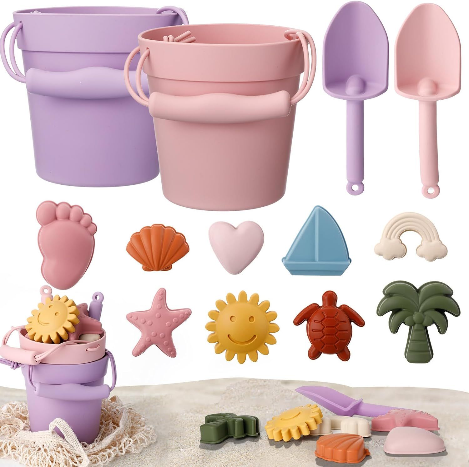 Silicone Beach Toys,Modern Baby Beach Toys,Silicone Beach Toys,Modern Baby Beach Toys,Travel Friendly Beach Set,Eco Friendly Toy,Silicone Bucket, Shovel, Sand Molds, Beach Bag,Silicone Sand Toys for Toddlers, Kids